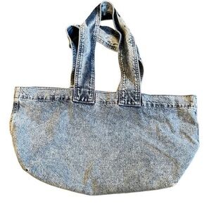 Good American Style GTB999 Denim Tote bag Indigo Blue acid denim tote XL tote